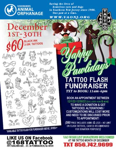 Tattoo Flash Fundraiser @ tattoo 168 | Pennsauken Township | New Jersey | United States
